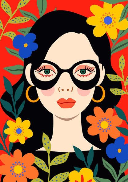 Modern Floral Portrait