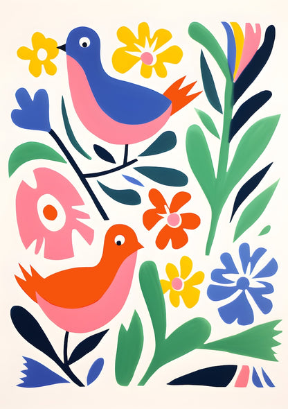 Birds and Flowers