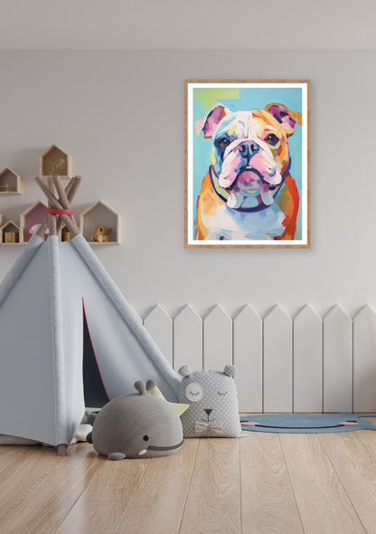 Colorful Bulldog Dog