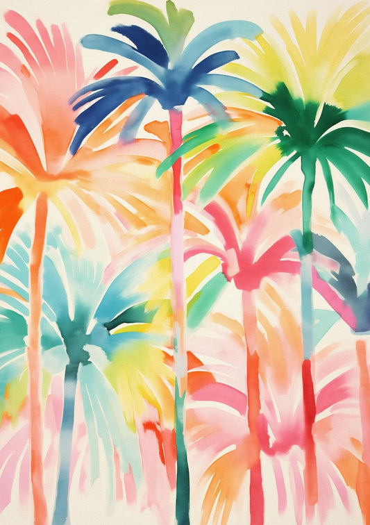 Colorful Palm Trees