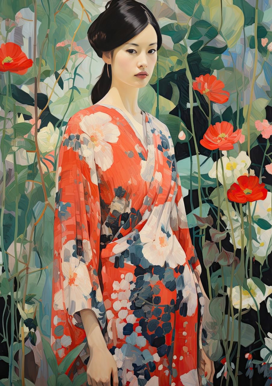 Woman in garden