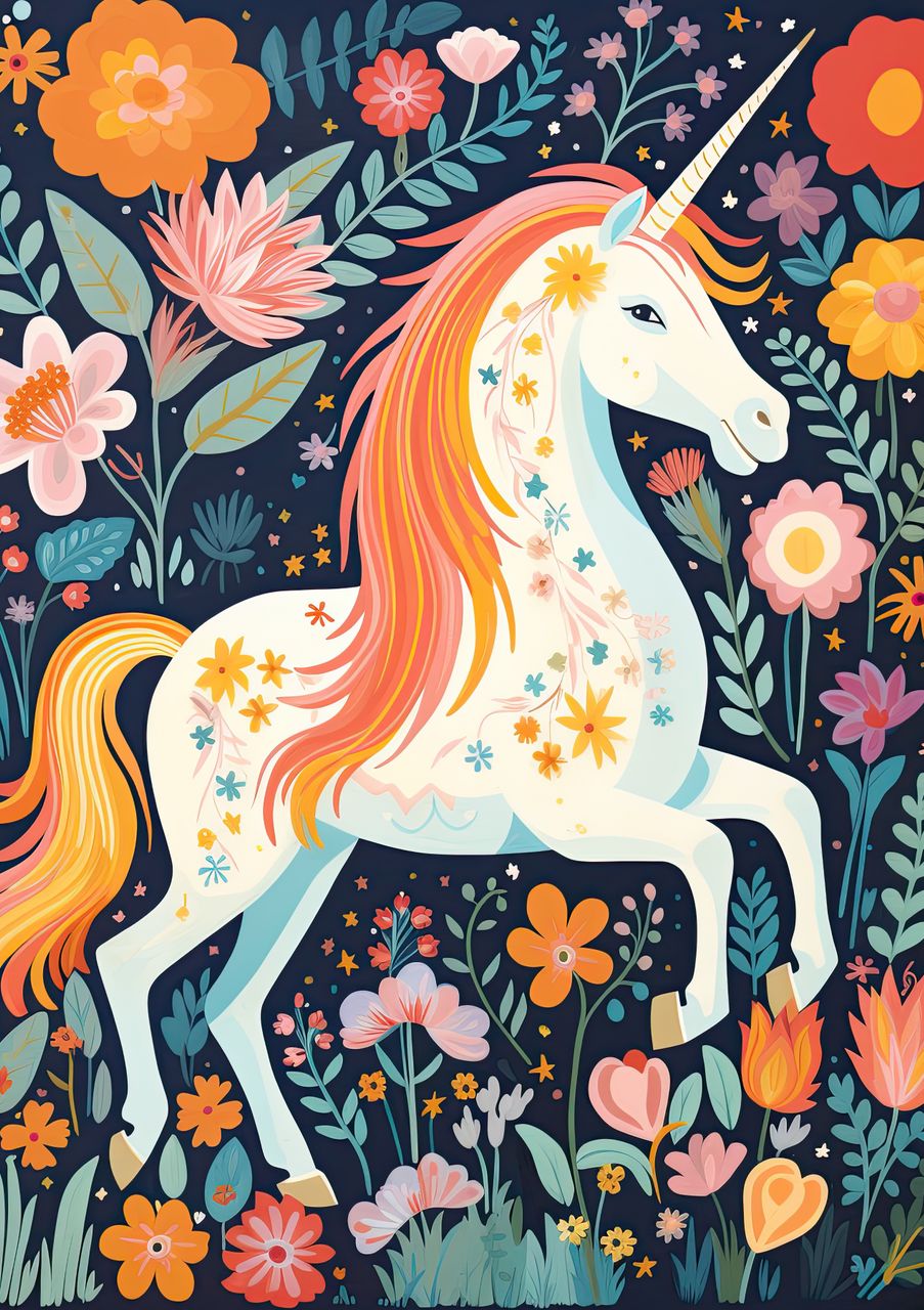 Unicornio Floral