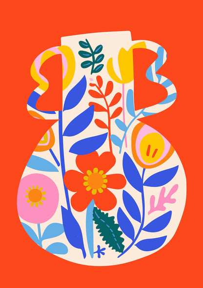 Colorful Floral Vase