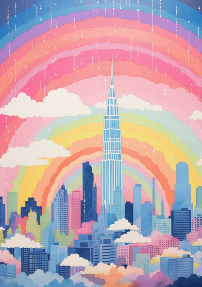 Rainbow skyscraper