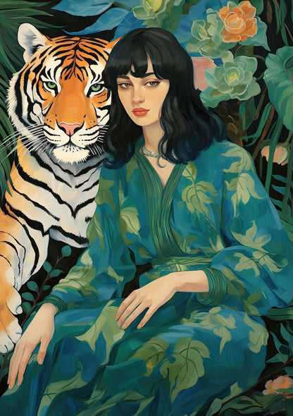 Woman and Tiger