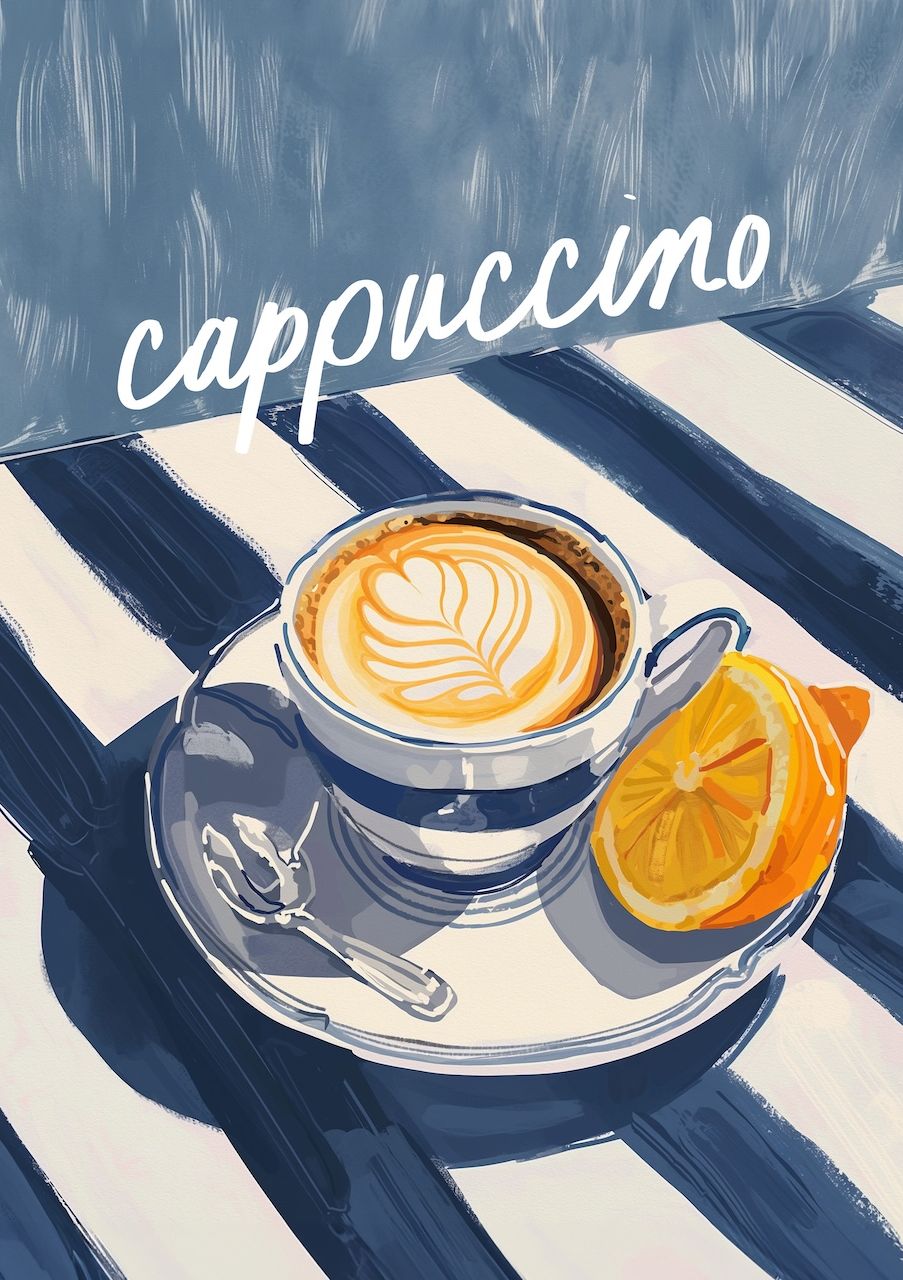 Cappuccino with lemon