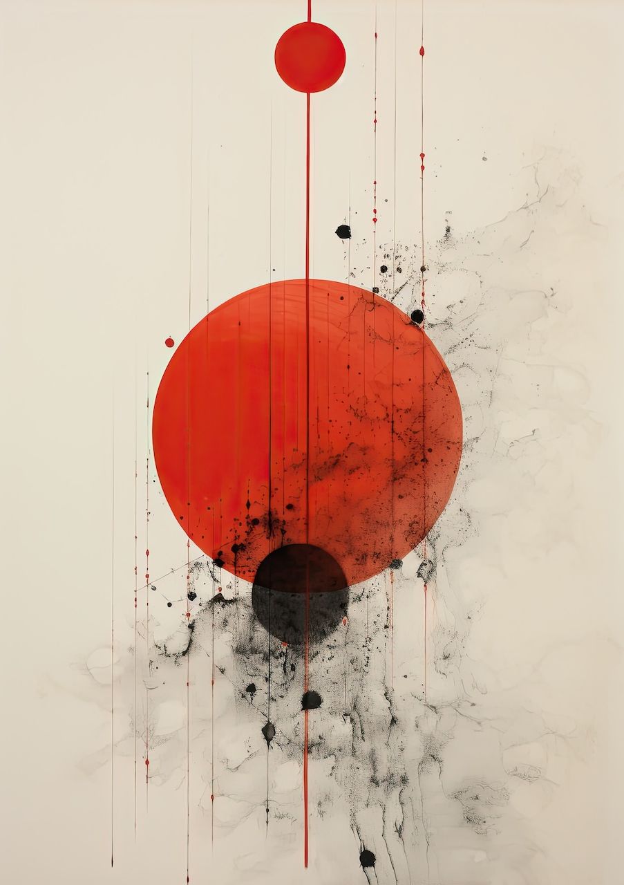 Abstract Red Sphere