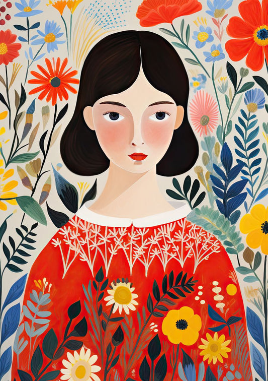 Chic Floral Portrait