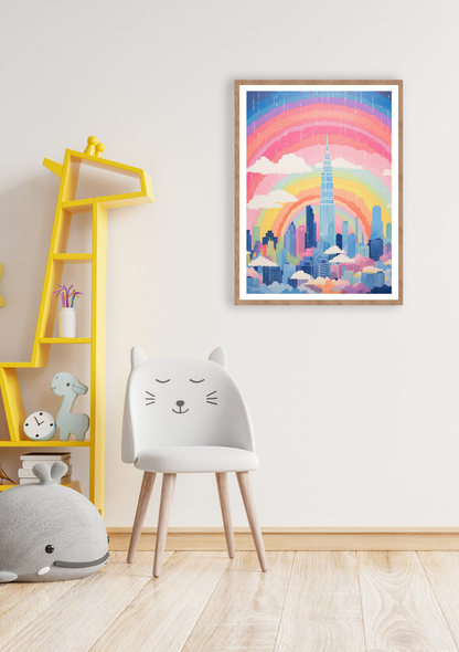 Rainbow skyscraper