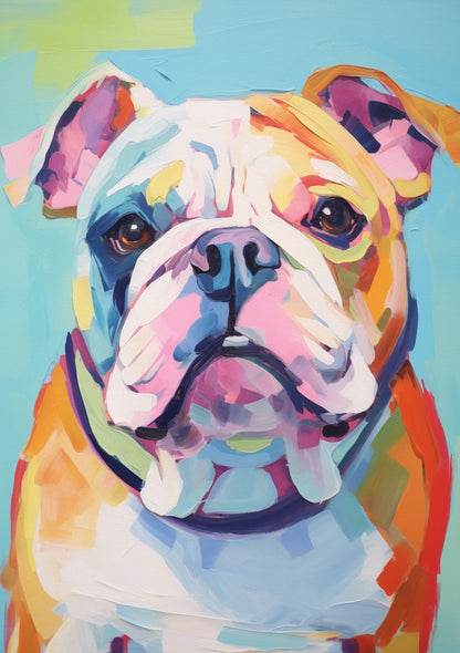 Perro Bulldog Colorido